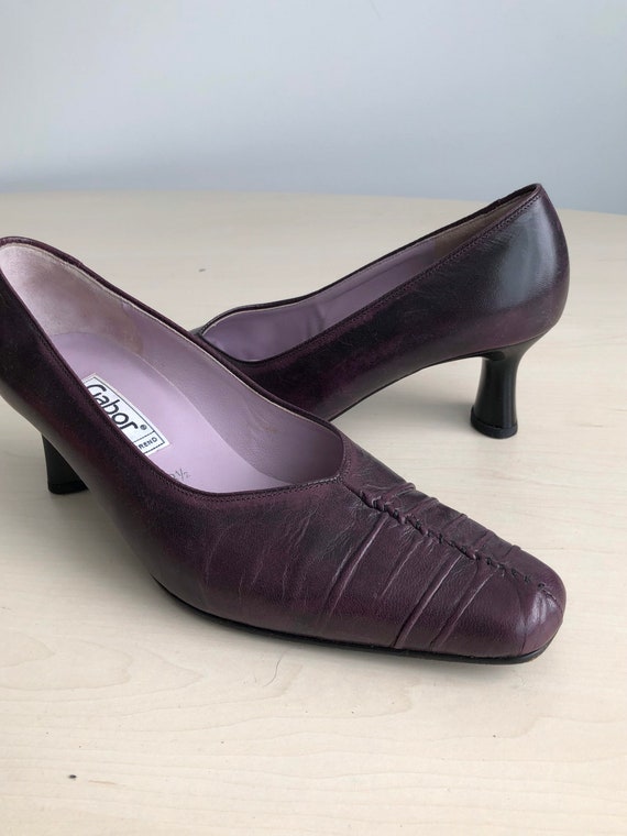 Paarse leren pumps schoenen GABOR maat 37 EU - Etsy Nederland