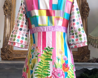 90s Savage Culture Popart Quirky Colourful Mini Dress Crazy Prints