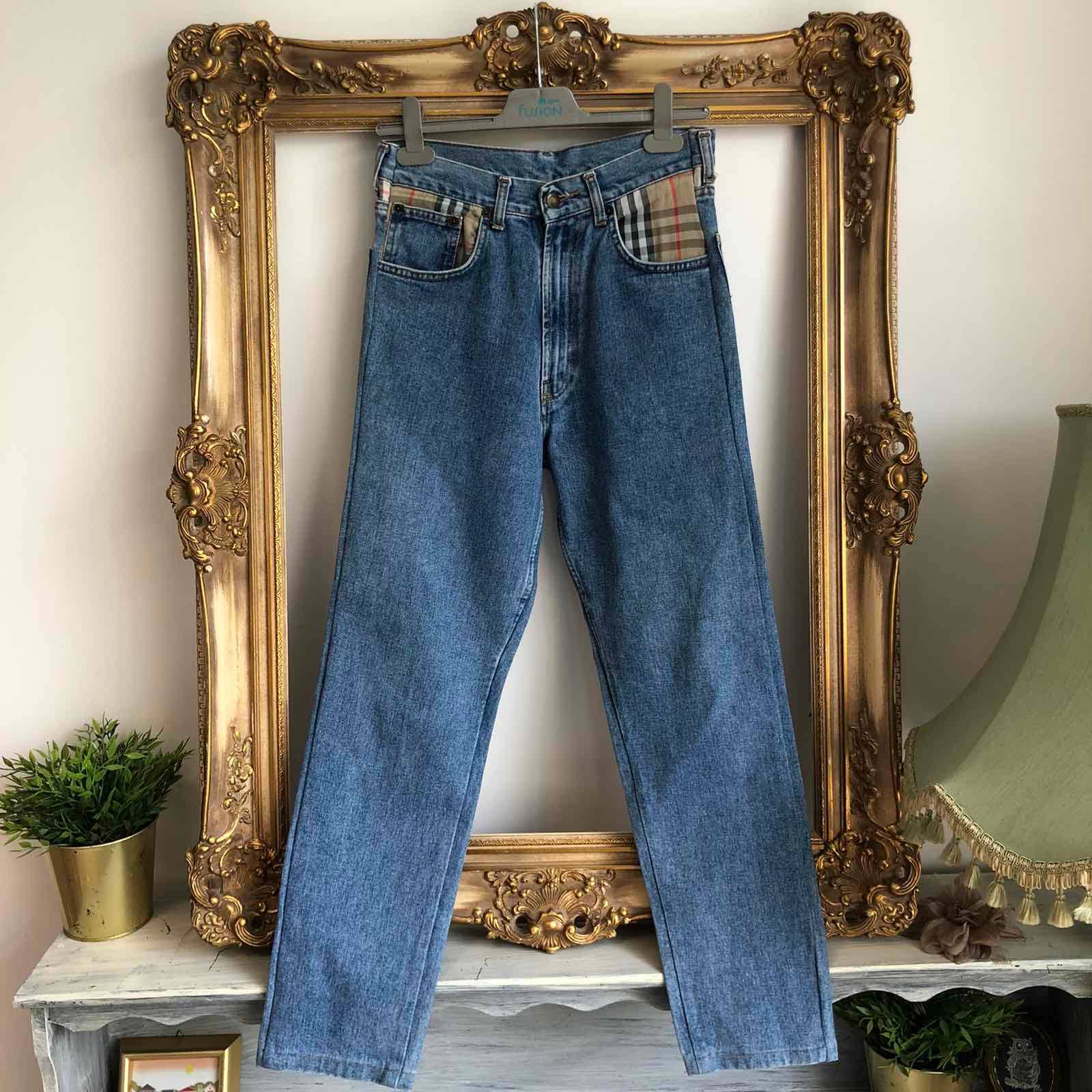 90s Vintage Thomas Burberry Checker Details Mom Jeans Sz 32 - Etsy