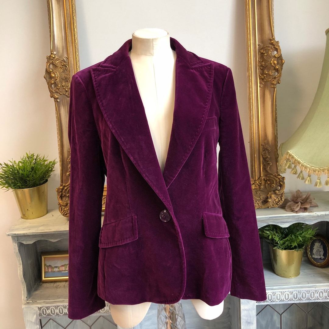 Blazer Femme Oversize Luisa Spagnoli Vintage - Taille XS, Laine Rouge, Occasion Très Bon état