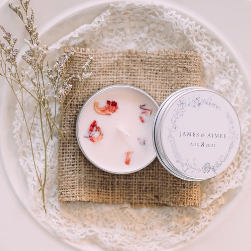 Wedding Favours Mini Scented Soy Candles Etsy UK