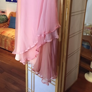Długa rozkloszowana spódnica „Kumara” z szyfonu i krepy jedwabnej (szerokość bioder 90 cm)
