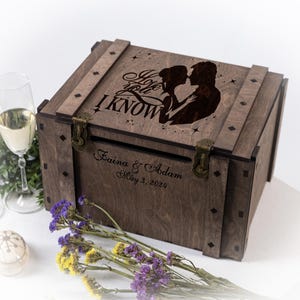 Caja de madera para tarjetas de boda con cerradura y personalizada, caja de recuerdo para tarjetas y deseos con cerradura, espacio, caja de amor