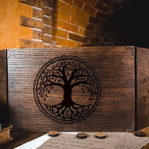 Game Master Screen  for board rpg game - Wooden Screen for Role playing - Custom Wooden Screen - Game Master gift  - dm master gift - 37 -