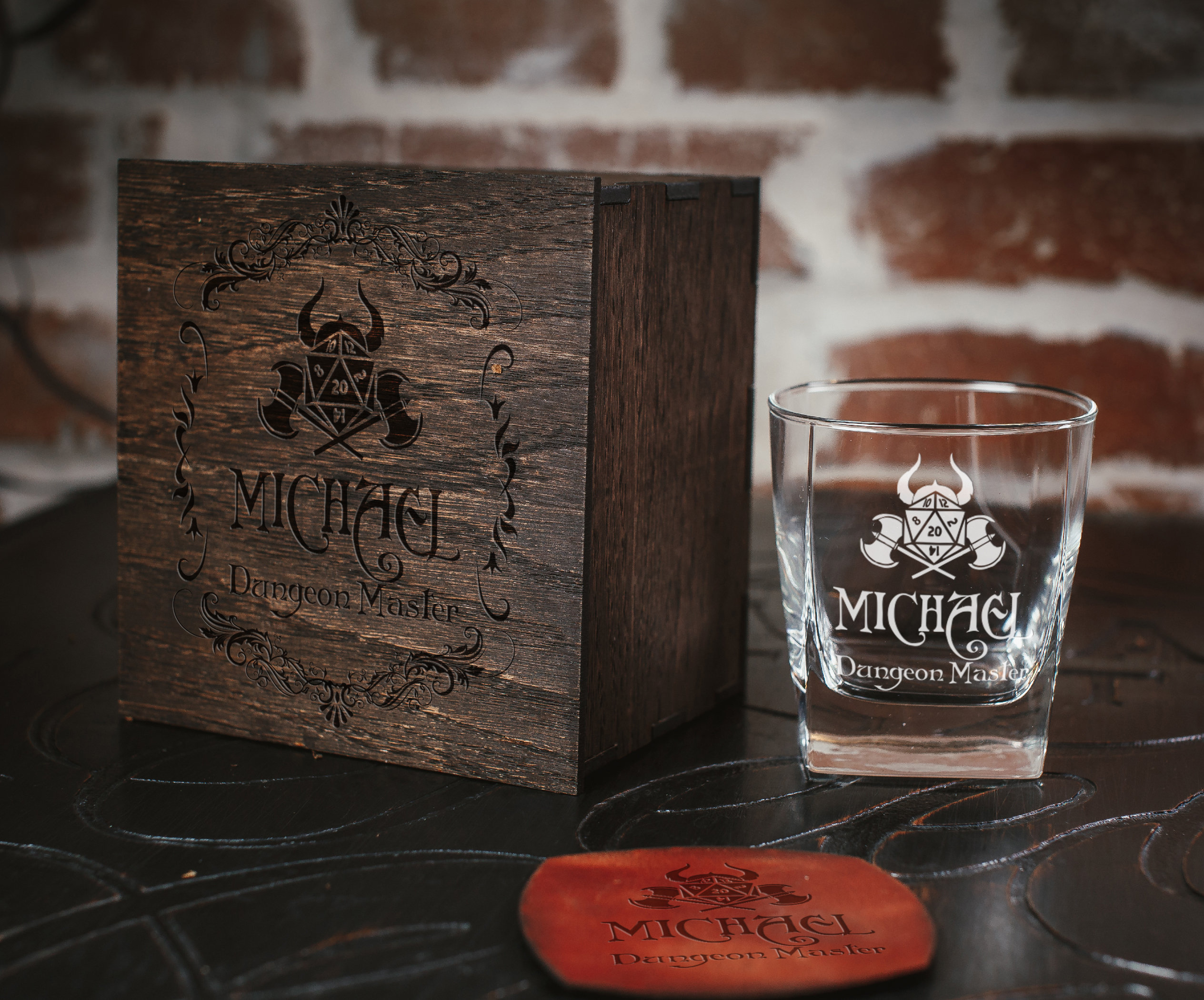 Bicchiere Per Whisky Con Incisione "Because I'm The Dungeon Master That's Why!" - Regalo Divertente Per Master Di D&D
