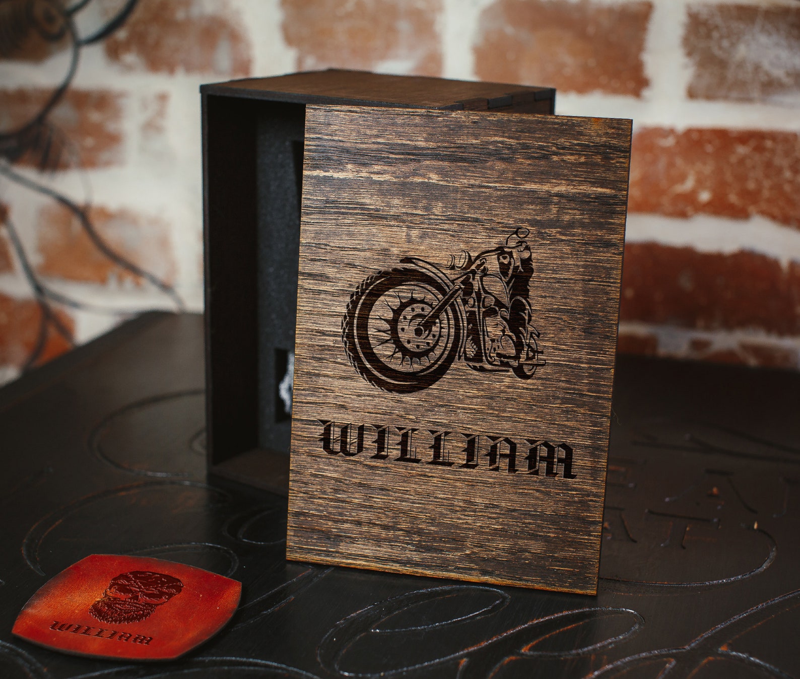 Biker Gift Set 81 Personalized Motorcycle Whiskey Gift Etsy