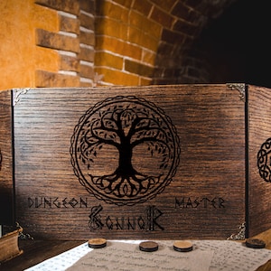 Wooden Game Master Screen. dm screen wood magnetic.Screen for board rpg game fan gift. Wood Screen gift RPG fan, Personalized DM Screen