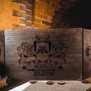 Handmade Wooden Dungeon Master Screen – Oak RPG Game Screen