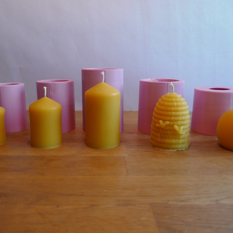 Wdbild Stampi per candele per realizzare candele, stampi in silicone per candele a tema Halloween, per resina epossidica, decorazione per la casa, stampi per candele in silicone con teschio rosa