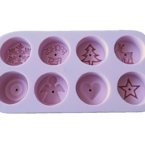 Silicone mold candle making make your own candles pour tea lights candle mold Christmas various motifs wedding guest gift mold image 3