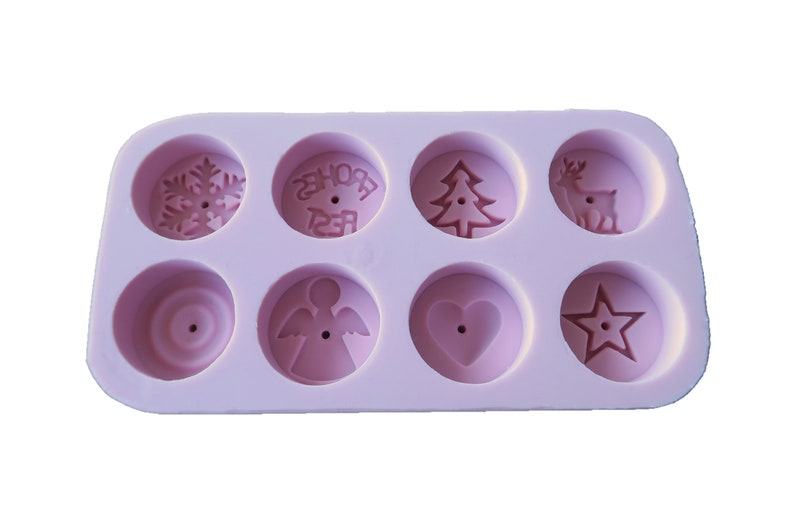 Silicone mold candle making make your own candles pour tea lights candle mold Christmas various motifs wedding guest gift mold image 3