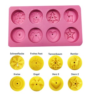 Silicone mold candle making make your own candles pour tea lights candle mold Christmas various motifs wedding guest gift mold