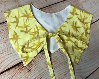 Birds in Yellow 2 Detachable Collar, Fake Collar