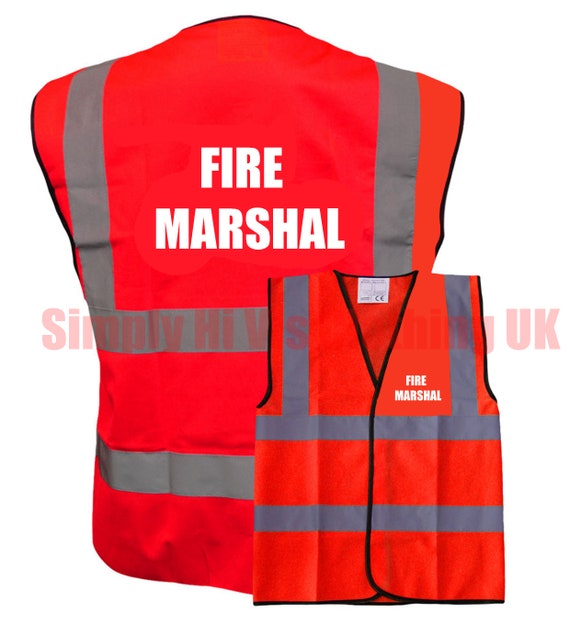Hi Viz Waistcoat EN ISO 20471 Legal Observer Pre Printed Hi Vis Safety