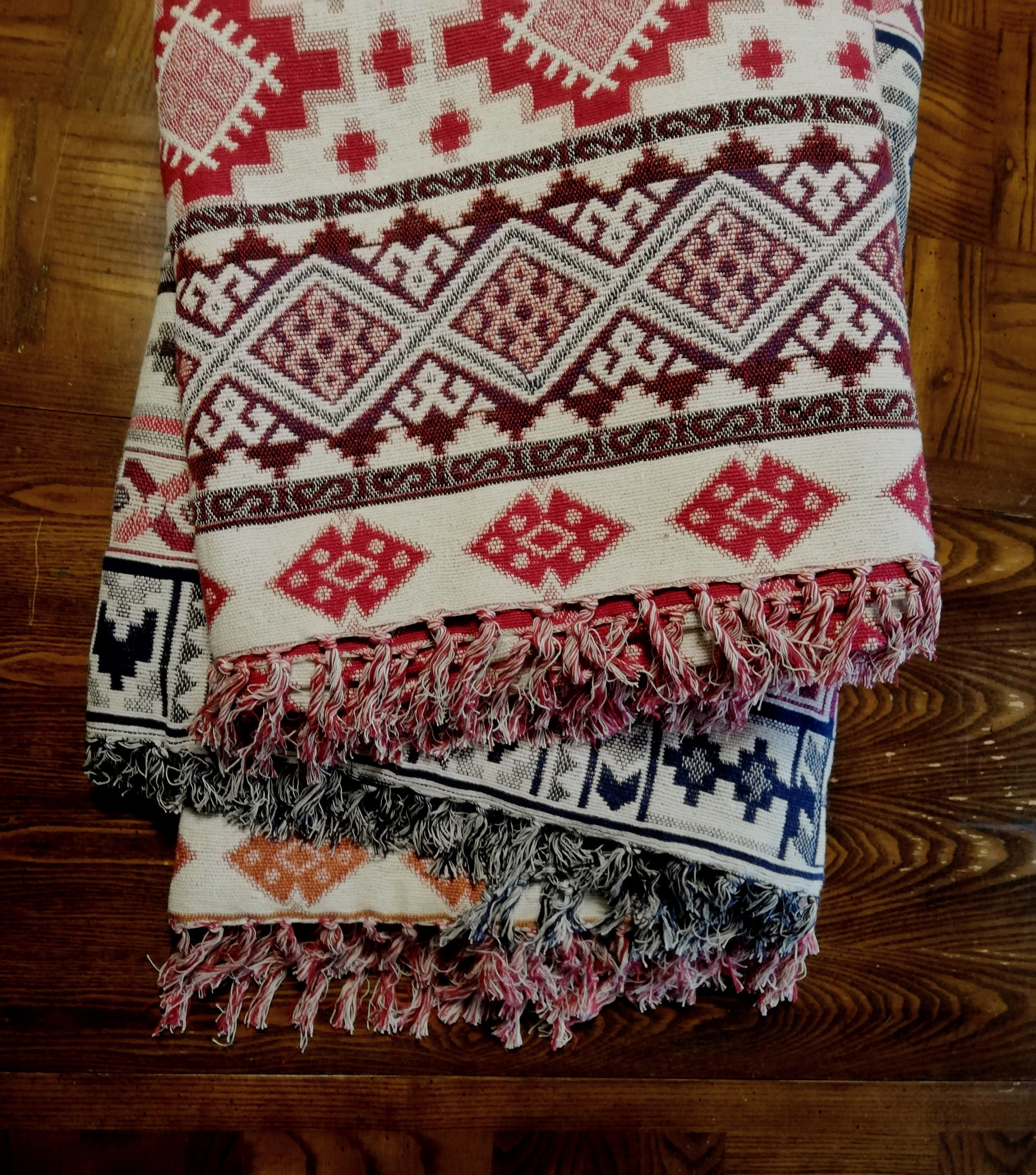 Jacquard Throw Vintage Throw 100 Cotton Handloomed in India Etsy UK