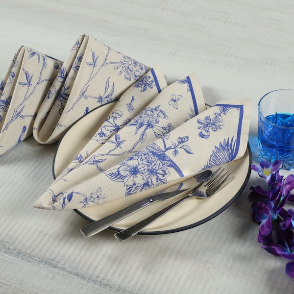 Toile Napkins Etsy