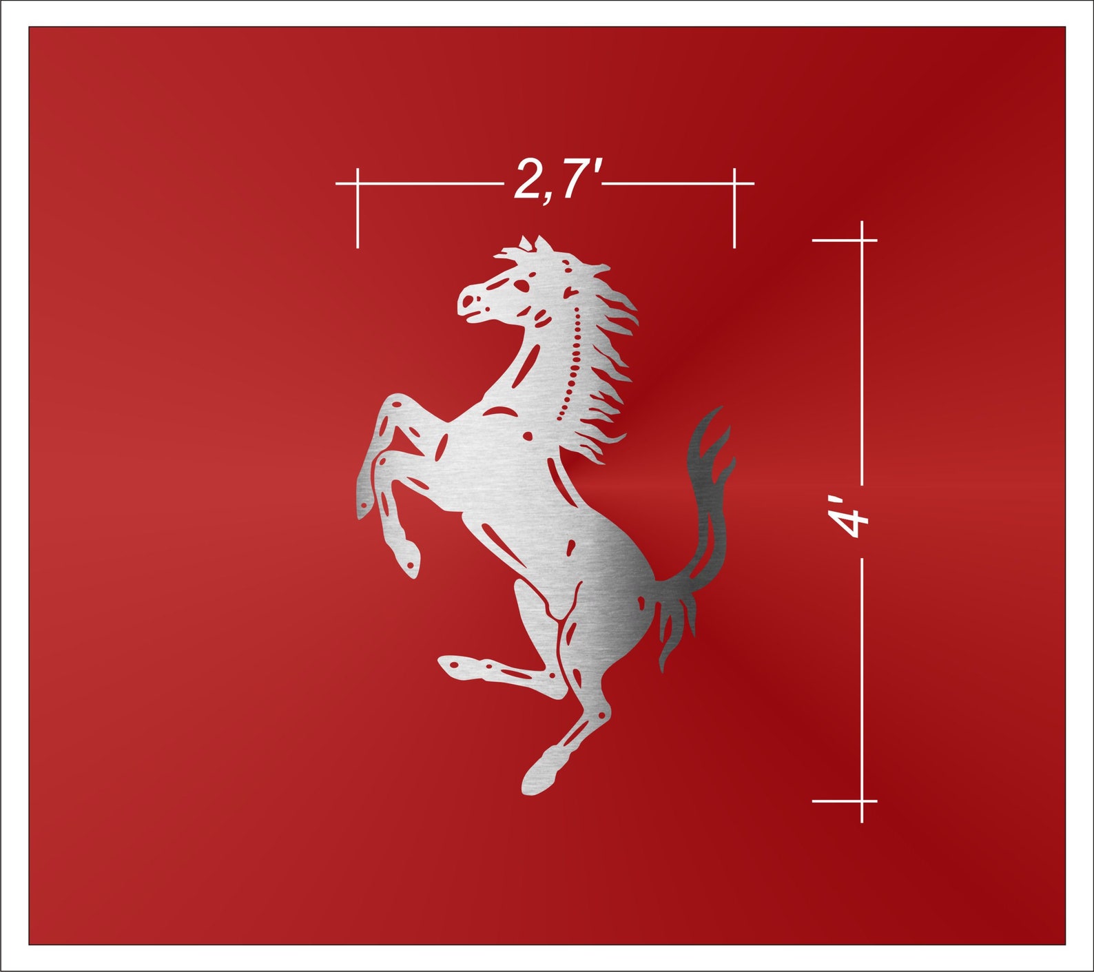 Ferrari horse logo sign garage gift emblem wall art cutter Etsy