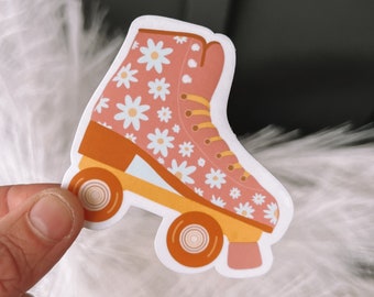 Pegatina de patines sobre ruedas