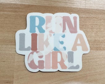 Run Like A Girl Sticker | Stickers for Runner | Running Stickers