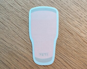 Pink Yeti Tumbler Sticker | Weatherproof Aesthetic Decal