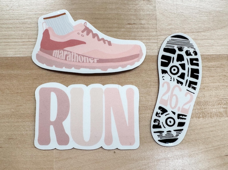 Running One Sticker Marathon Running Sticker Set | Weatherproof, Glossy Finish - Etsy