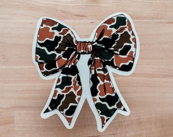 Pegatina de arco con estampado de camuflaje de pato / Calcomanía resistente a la intemperie