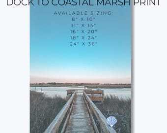 Küsten Sumpf Dock-Druck | South Carolina Lowlands (Digitaler Download)