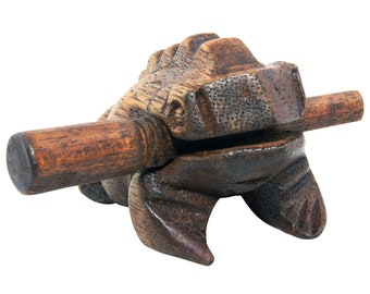 Brown sound frog - frog instrument - musical sound animal