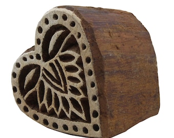 Wooden stamp - heart - 3 cm - wooden stamp