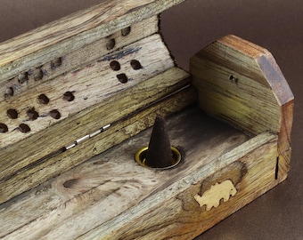 Incense stick holder - incense box - wood - ornamentation