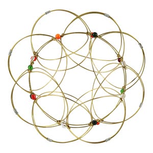 4D Mandala - dekoratives Drahtgeflecht - Entspannungsspiel - Lebensblume