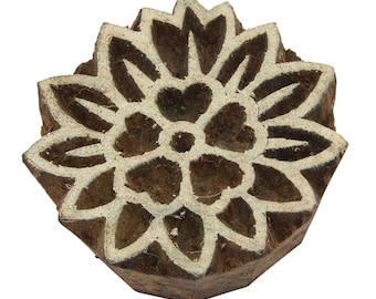 Wooden stamp - lotus flower - 6 cm - wooden stamp