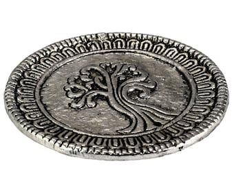 Incense stick holder - bowl - ornamental - silver - Tree of Life