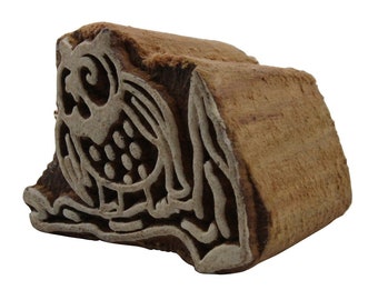 Stempel aus Holz - Eule 02 - 4 cm - Holzstempel