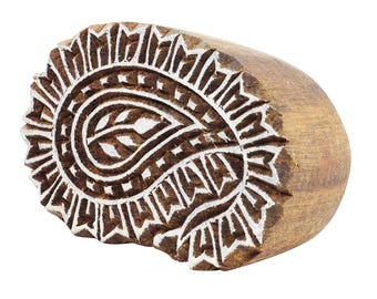 Wooden stamp - Paisley - Boteh - 6 cm - Wooden stamp