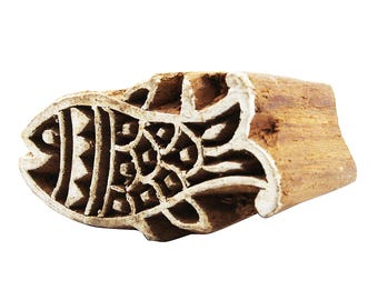 Wooden stamp - fish - left - 5 cm - wooden stamp