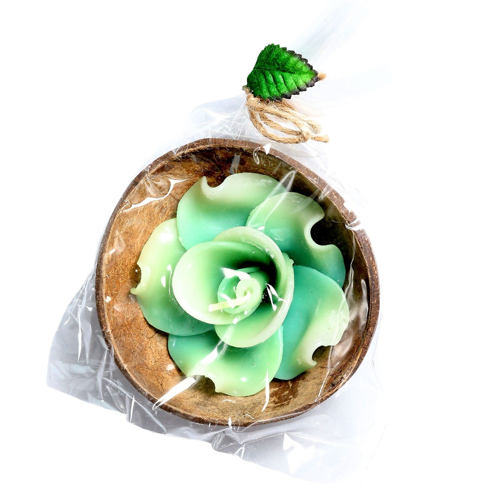 Bougie Flottante Fleurie - En Coque De Noix De Coco - Parfumée - Décoration Romantique Et Méditative