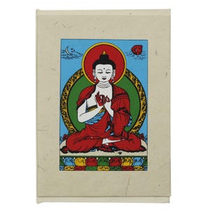 Grußkarte - Postkarte - handmade - natural recycled Paper - Vairochana Buddha