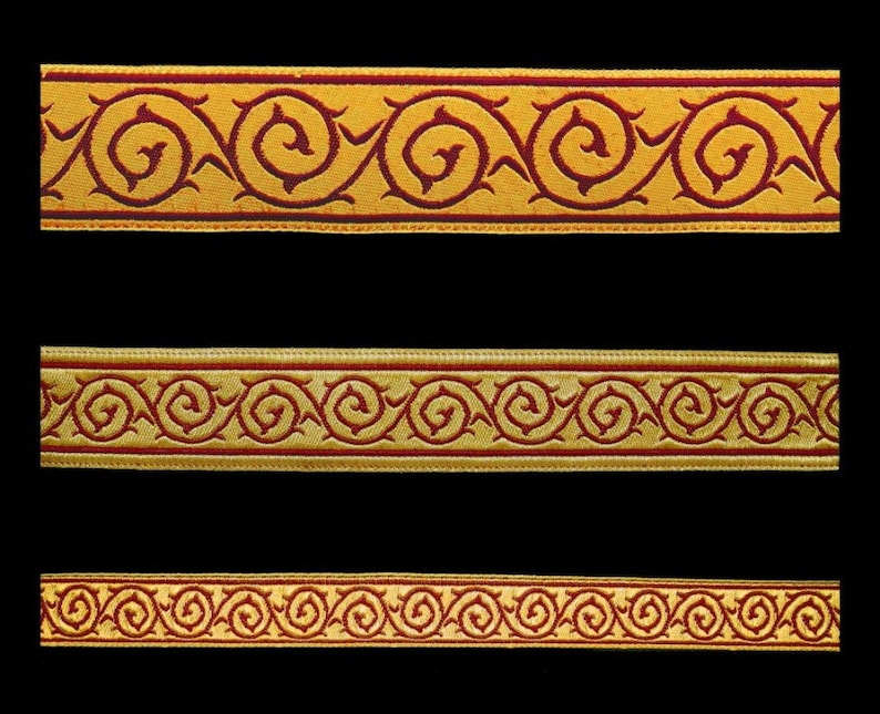 Any Colors Metallic Galloon Trim Galloon for Chalice Veils Jacquard Trim Altar Goods Ribbon Liturgical Trim DIY Projects