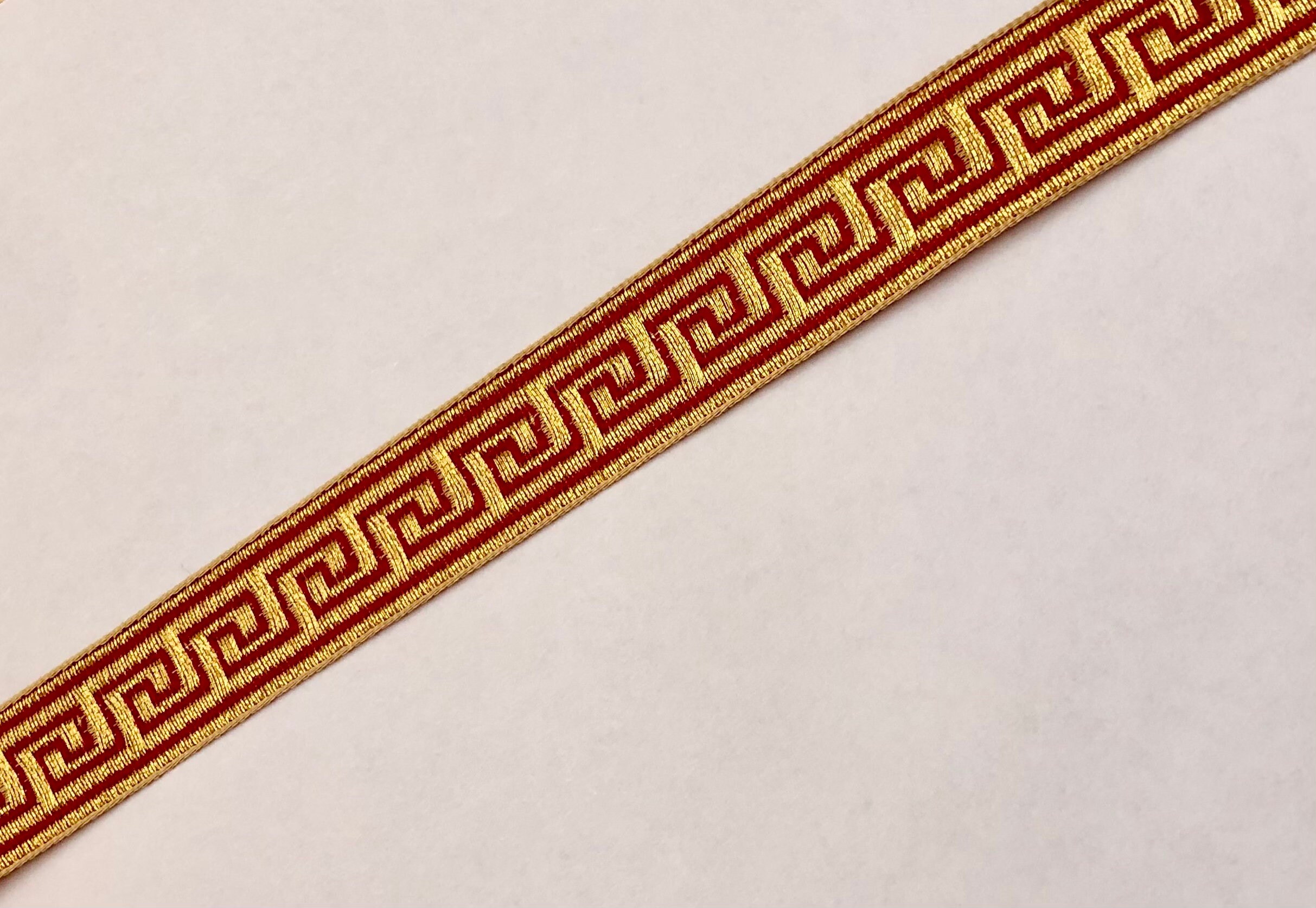 Greek key Galloon Trim 2cm Width Jacquard Ribbon Trim Etsy