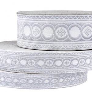 Nastro Liturgico Jacquard Gallone Bordo 2,5 cm, 3 cm, 5 cm Largo per Paramenti, Tovaglie Altare, Abbigliamento Ecclesiastico, Nastro Paramento