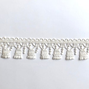 Finiture in pizzo bianco larghezza 4 cm per tovaglia d'altare, biancheria per l'altare, finiture in stoffa per l'altare, progetti di arredamento per la casa, pronti per la spedizione, quilting