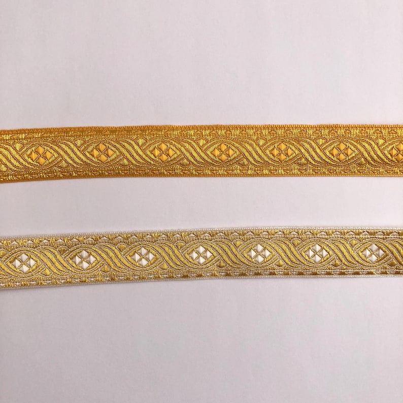 Robe Ribbon Metallic Galloon Liturgical Ribbon 2.5 Cm, 3.5 Cm, 5 Cm Width for ...