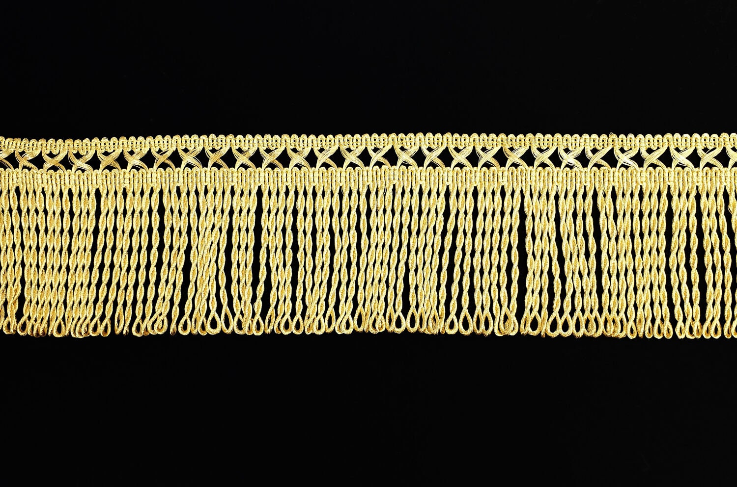 20cm Wide Gold Metallic Fringe Trim, Gold Tassel Fringe Border Sewing Trim  for Dance Performance Costumes 
