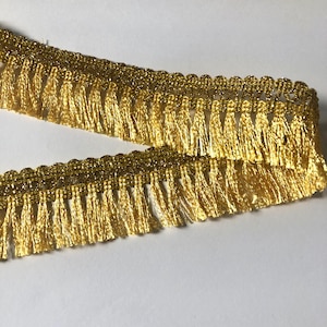 Finiture con frange metalliche dorate da 4,5 cm di larghezza, fornitura di velo di calice, coperture, tovaglie d'altare, progetti di cucito, decorazioni per la casa, artigianato, fai da te