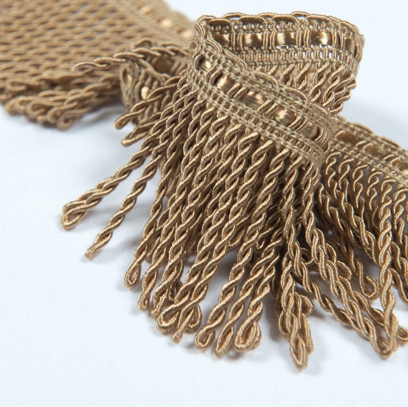 Fringe Trim 2 Wide Gold Fringe Supply Decoration Gold Etsy