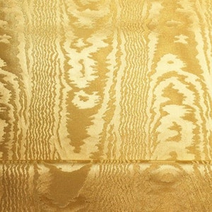Moire Gold Brocade 200 cm Wide Clergy Brocade, DIY projects Sewing, Crafting, Gold Moire Fabric, Church Decoration Fabrics