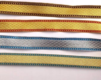 Metallic Galloon Liturgical Ribbon 2.5 cm, 3.5 cm, 5 cm Width for Vestments, Altar server robes, Ecclesiastical Clothing, Altar cloths