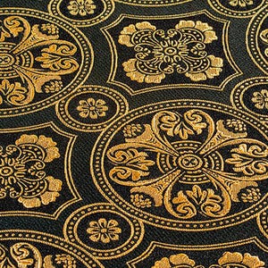 Tela con estampado bizantino, tela litúrgica de todos los colores, tela para vestimentas, tela litúrgica, brocado azul dorado, brocado rojo dorado, brocado blanco dorado imagen 10