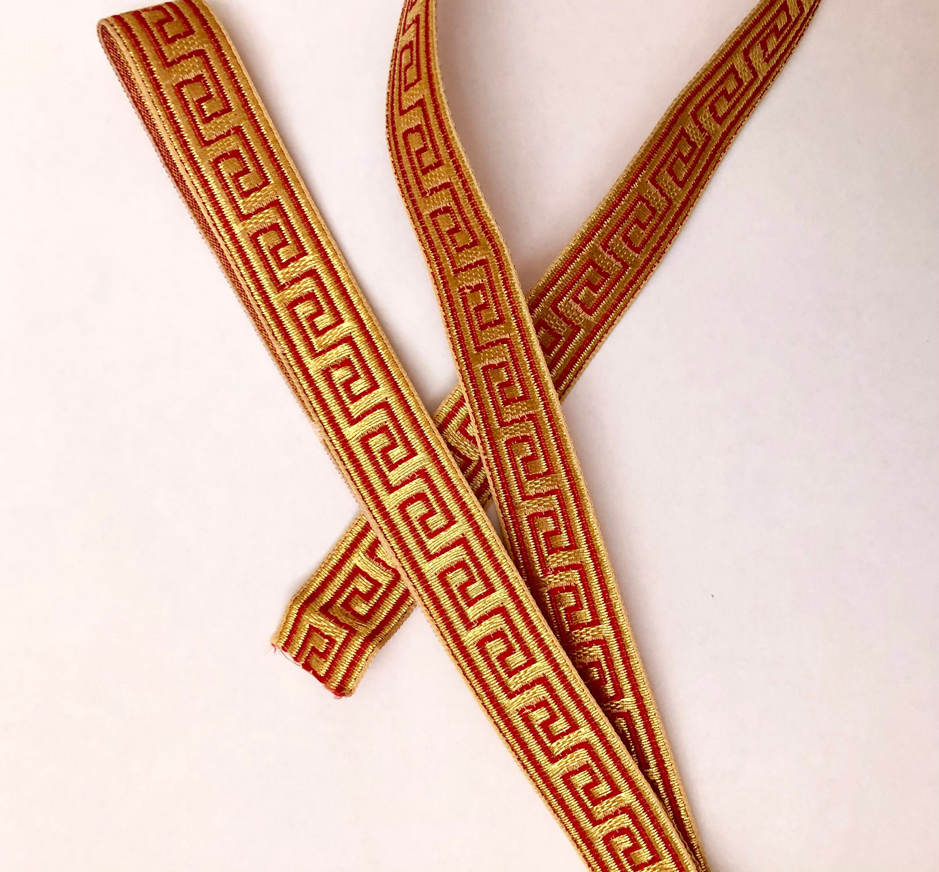 Greek key Galloon Trim 2cm Width Jacquard Ribbon Trim Etsy